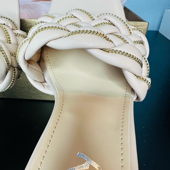 Vivianly Women's Sandals in Cream with Braided Design - Picture 3 of 14